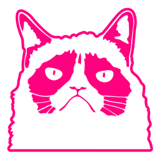 Grumpy Cat Decal (Hot Pink)